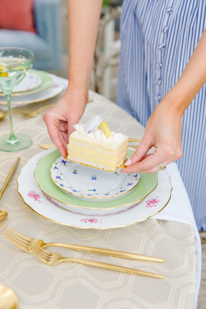 Lemon Cake with Lavender Frosting Recipe Featuring Estelle Colored Glass