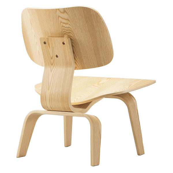 Eames Inspired Molded Plywood Lounge Chair Walnut or Natural