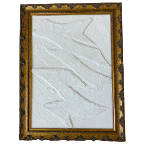 White Plaster Original Framed Art II