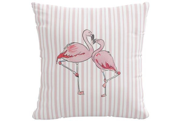 Gray Malin Decorative Pillow, Flamingo Stripe Pink