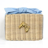 Derby Bow Clutch - Sky Blue