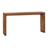 Dark Burl Wood Waterfall Console Table