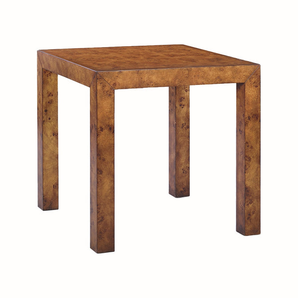 Parson Dark Burl Wood Side Table