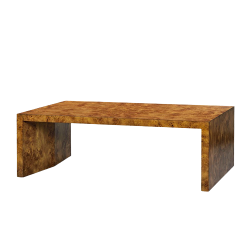 XLarge Waterfall Burl Wood Coffee Table