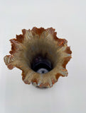 Large Swirl Bowl Blue Green Glazed