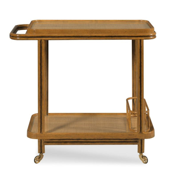 Woven Cane Bar Cart