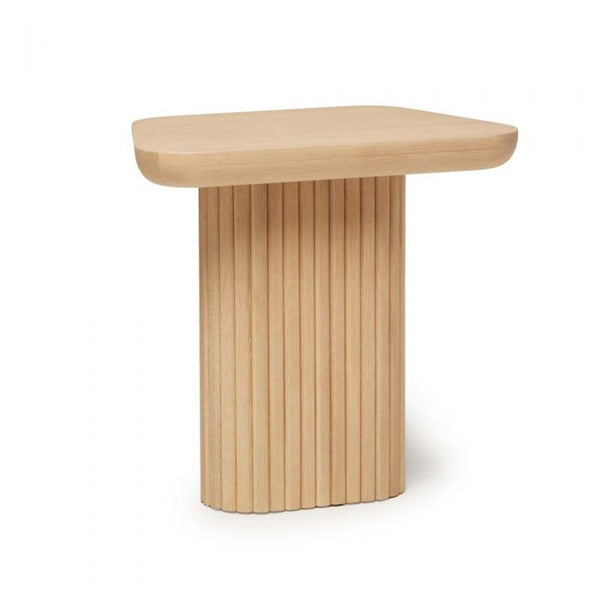 Fluted Side Table Saddle