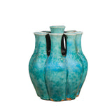 Speckled Green Nine Tube Vase