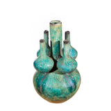 Speckled Green Five Globe Vase