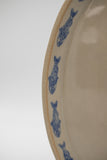 Blue Sardine Stamped Ceramic Platter