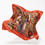 Gucci Horse Ribbons Vintage Silk Scarf Prosperous Steer