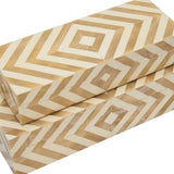 Chevron Bone Inlay Boxes (Pr)