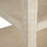 Soft Leaf Bone Inlay Side Table