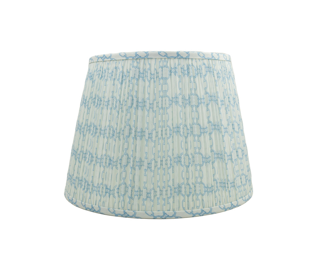 Link Pattern Shirred Shade Blue and White