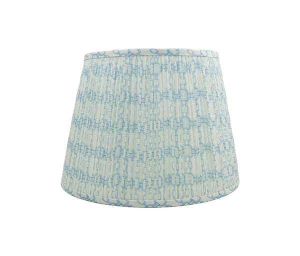 Link Pattern Shirred Shade Blue and White