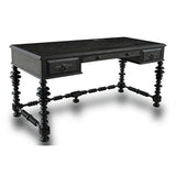 Portuguese Inspired Black Desk