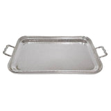 Queen Anne Large Oblong 24" Gallery Tray English Silver Plate No Feet (Tarnish Resistant).