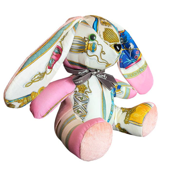 Hermes Qu'importe Le Flacon Vintage Silk Scarf Clever Bunny