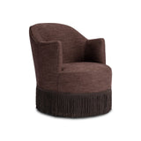 The Margaux Plum Fringe Swivel Chair