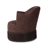The Margaux Plum Fringe Swivel Chair