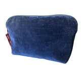 Gucci Gg Logo Blooms Blue Vintage Silk Scarf Beauty Bag