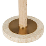 Travertine Accent Table
