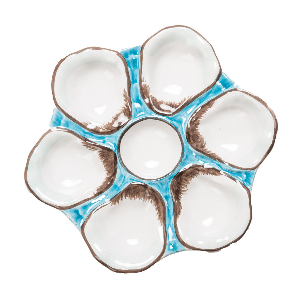 Oyster Plate, Ceramic Round, Canary Yellow (Oyster Plate, Ceramic Round, Turquoise