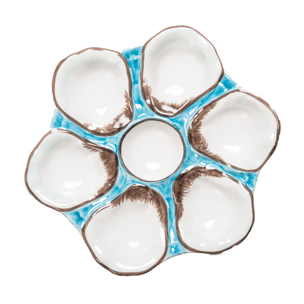 Oyster Plate, Ceramic Round, Canary Yellow (Oyster Plate, Ceramic Round, Turquoise