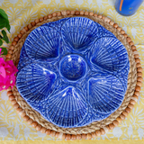 Oyster Plate, Cobalt
