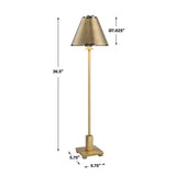 Brush Brass and Shade Buffet Lamp