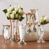 Queen Anne's Vases - Silver-Plated Brass Set of 6