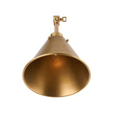 Warm Brass Library Wall Sconce