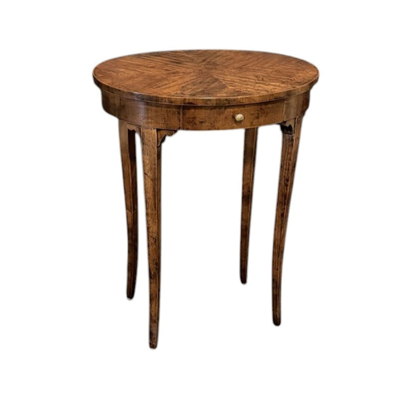 Italian Handmade Oval Table with Drawer