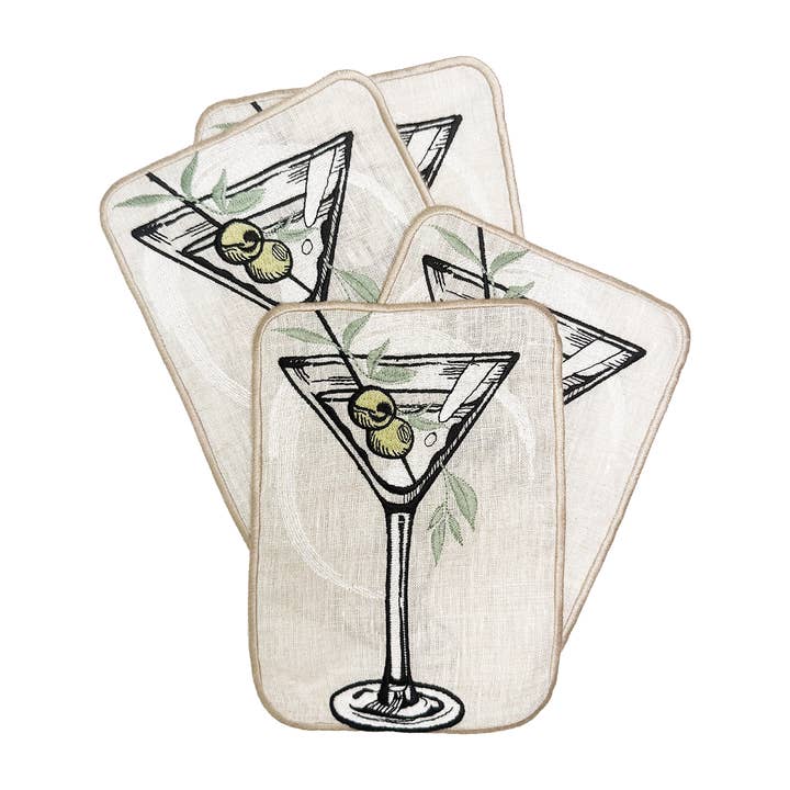 Martini Cocktail Napkins, Set of 4