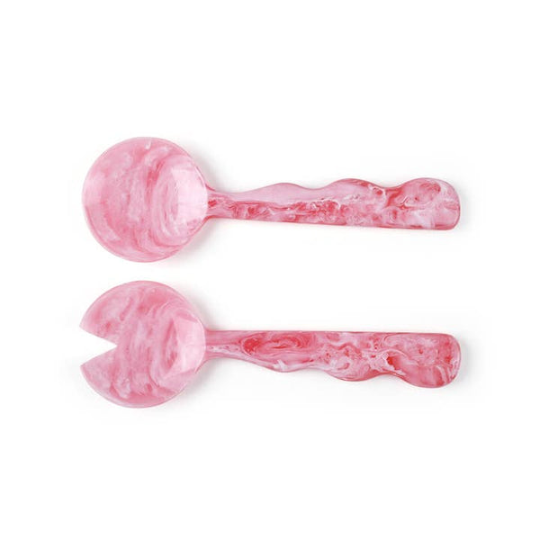 Resin Salad Server- Pink (Set of 2), 12.40 X 3.93 Inches