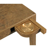 Olive Ash Burl Game Table with Drink Drawers Pre Order Late June