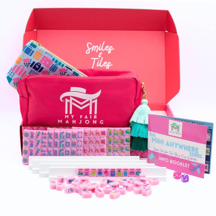 Mini Travel Anywhere Mahjong Series Pink or Green