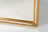 Antiqued Gold Beaded Mirror