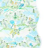 Scalloped Square Table Topper | Blue Pagoda