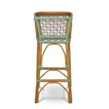 Valence French Bistro Rattan Baby Highchair - Flowers - White/Pink/Jade
