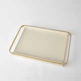Milk Leather Serving Tray