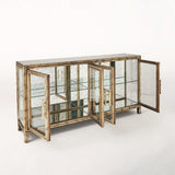 Brass Bamboo Mirrored Chest