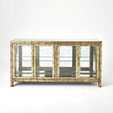 Brass Bamboo Mirrored Chest