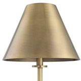 Brush Brass and Shade Buffet Lamp
