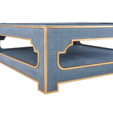 Blue Linen Coffee Tiered Coffee Table