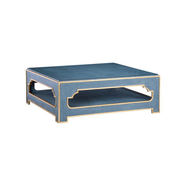 Blue Linen Coffee Tiered Coffee Table