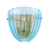 Aqua Blown Glass Sconce
