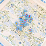 Scalloped Square Table Topper | Blue Pagoda