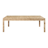 Medium or Light Burlwood Rectangle Dining Table
