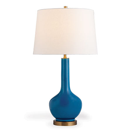 Rich Turquoise Table Lamp 30"H